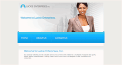 Desktop Screenshot of luckieenterprises.com
